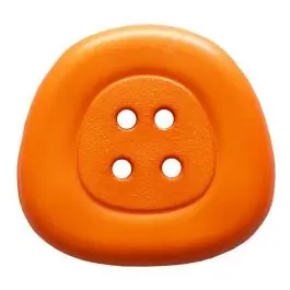 Polyamidknopf 4-Loch Trapez – Größe: 32mm – Farbe: orange – Art.Nr. 373828 Geld-Zurück-Garantie