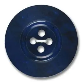 Polyesterknopf 4-Loch Perlmuttimitation glänzend – Größe: 23mm – Farbe: mittelblau – Art.Nr. 343804 Großhandel