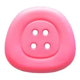 Echt Polyamidknopf 4-Loch Trapez – Größe: 25mm – Farbe: rosa/pink – Art.Nr. 333823