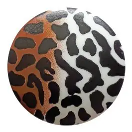 Gleich Bestellen Polyamidknopf Animal Print mit Öse – Größe: 28mm – Farbe: weiß – Art.Nr. 360489
