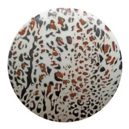 Sale Polyamidknopf Animal Print mit Öse – Größe: 28mm – Farbe: weiß – Art.Nr. 360491