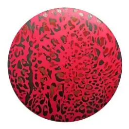 Neu Polyamidknopf Animal Print mit Öse – Größe: 20mm – Farbe: rosa/pink – Art.Nr. 313827