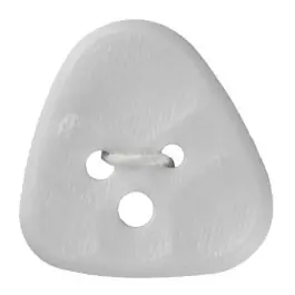 Polyamidknopf 3-Loch Dreieck mit Waben – Größe: 25mm – Farbe: weiß – Art.Nr. 331165 Nur Heute