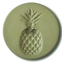 Knopf mit Relief in Ananasform 2-Loch – Größe: 23mm – Farbe: mintgrün / grün – Art.Nr. 282820 Limited Edition