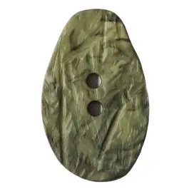 Marmorierter Knopf in Tropfenform mit 2 Löchern – Größe: 25mm – Farbe: mintgrün / grün – Art.Nr. 312823 Handgefertigt