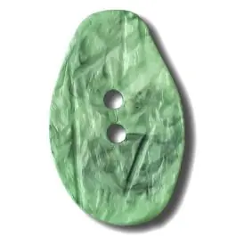 Super-Preis Marmorierter Knopf in Tropfenform mit 2 Löchern – Größe: 25mm – Farbe: mintgrün / grün – Art.Nr. 312825