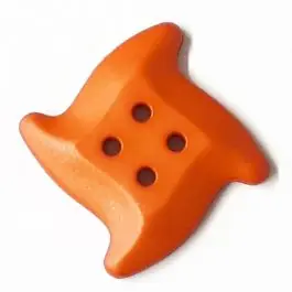 Jetzt Kaufen süsser Seesternknopf mit 4 Löchern – Größe: 23mm – Farbe: lachs / orange – Art.Nr. 282813