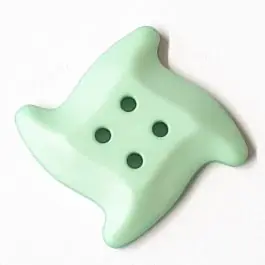 Bestpreis süßer Seesternknopf mit 4 Löchern – Größe: 28mm – Farbe: mintgrün / grün – Art.Nr. 332822