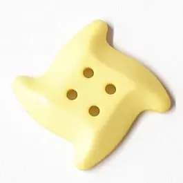 Markenware süsser Seesternknopf mit 4 Löchern – Größe: 28mm – Farbe: gelb / messing – Art.Nr. 332825