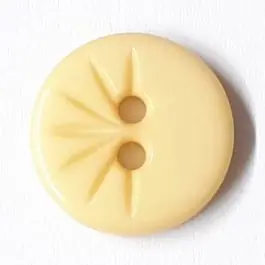 Preiswert Blusenknopf mit halbseitigem Strahlendesign mit 2 Löchern – Größe: 13mm – Farbe: gelb / messing – Art.Nr. 212819