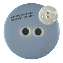 Polyesterknopf marmoriert, beidseitig verwendbar mit 2 Löchern – Größe: 18mm – Farbe: blau / hellblau – Art.Nr. 312804 Saisonangebot