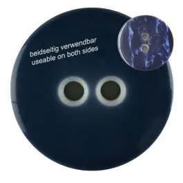 Polyesterknopf marmoriert, beidseitig verwendbar mit 2 Löchern – Größe: 18mm – Farbe: marine / dunkelblau – Art.Nr. 312806 Must-Have