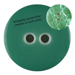 Polyesterknopf marmoriert, beidseitig verwendbar mit 2 Löchern – Größe: 23mm – Farbe: mintgrün / grün – Art.Nr. 342810 Top-Qualität
