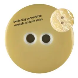 Polyesterknopf marmoriert, beidseitig verwendbar mit 2 Löchern – Größe: 23mm – Farbe: gelb / messing – Art.Nr. 342815 Gleich Bestellen