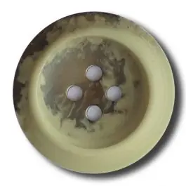 Exklusiv Polyesterknopf mit trendigem Flammendekor mit 2 Löchern – Größe: 30mm – Farbe: mintgrün / grün – Art.Nr. 382805