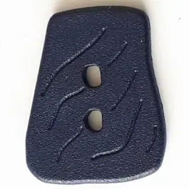 Neue Kollektion Polyamidknopf in asymmetrischer Trapezform mit 2 Löchern – Größe: 35mm – Farbe: marine – Art.Nr. 388730