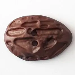 Polyamidknopf Mondlandschaft mit 2 Löchern – Größe: 40mm – Farbe: braun – Art.Nr. 408702 Neuheit