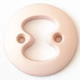 Expressversand Polyamidknopf mit interessanter Ausstanzung mit 2 Löchern – Größe: 23mm – Farbe: pink – Art.Nr. 288720