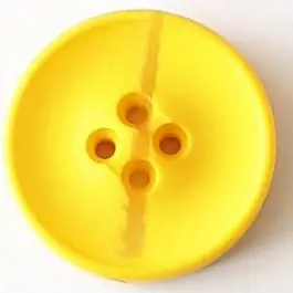 Polyesterknopf mit optischer Bruchstelle mit 4 Löchern – Größe: 25mm – Farbe: gelb – Art.Nr. 378711 Top-Preis