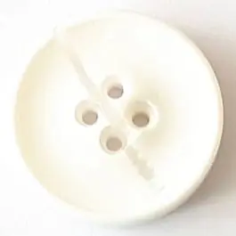 Kracherpreis Polyesterknopf mit optischer Bruchstelle mit 4 Löchern – Größe: 30mm – Farbe: weiß – Art.Nr. 380359