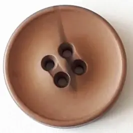 Polyesterknopf mit optischer Bruchstelle mit 4 Löchern – Größe: 30mm – Farbe: braun – Art.Nr. 388702 Aktuell