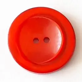 Polyesterknopf mit breitem Rand mit 2 Löchern – Größe: 23mm – Farbe: rot – Art.Nr. 348710 Sichere Zahlung