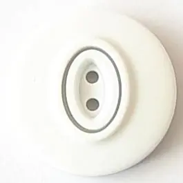Polyamidknopf, Knopflöcher eingebettet in Oval mit 2 Löchern – Größe: 30mm – Farbe: weiß – Art.Nr. 380365 Markenware