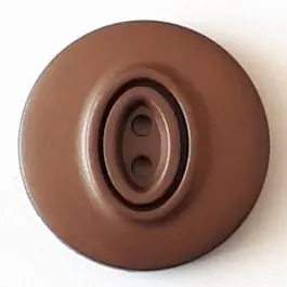 Polyamidknopf, Knopflöcher eingebettet in Oval mit 2 Löchern – Größe: 30mm – Farbe: braun – Art.Nr. 388740 Aktuell