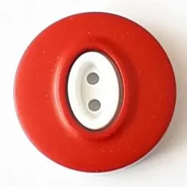 Polyamidknopf, Knopflöcher eingebettet in Oval mit 2 Löchern – Größe: 20mm – Farbe: rot – Art.Nr. 338749 Original