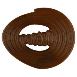 spiralförmiger Polyamidknopf mit Steg – Größe: 30mm – Farbe: braun – Art.Nr. 347715 Exklusiv