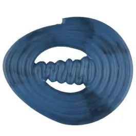 spiralförmiger Polyamidknopf mit Steg – Größe: 30mm – Farbe: blau – Art.Nr. 347716 Neu
