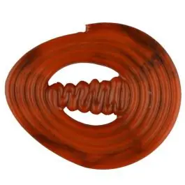 Ausverkauf spiralförmiger Polyamidknopf mit Steg – Größe: 30mm – Farbe: orange – Art.Nr. 347724