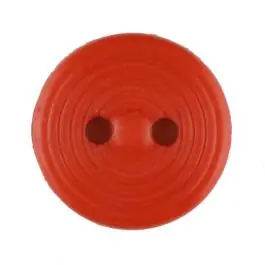 Polyamidknopf Rillenstruktur mit 2 Löchern – Größe: 13mm – Farbe: rot – Art.Nr. 217716 Kostenloser Rückversand