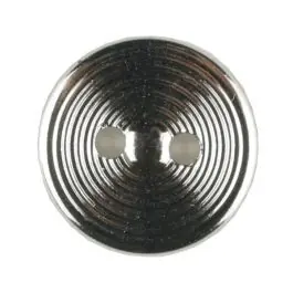 Gratis Versand Polyamidknopf Rillenstruktur mit 2 Löchern – Größe: 13mm – Farbe: silber – Art.Nr. 221860