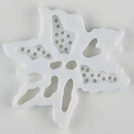 Expressversand außergewöhnlicher Blumenknopf mit 2 Löchern – Größe: 23mm – Farbe: weiss – Art.Nr. 281080