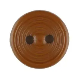 Kostenloser Versand Polyamidknopf Rillenstruktur mit 2 Löchern – Größe: 13mm – Farbe: braun – Art.Nr. 217703