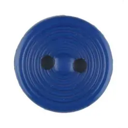 Limited Edition Polyamidknopf Rillenstruktur mit 2 Löchern – Größe: 13mm – Farbe: blau – Art.Nr. 217707