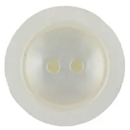 Bestseller Polyesterknopf dezent umrandet mit 2 Löchern – Größe: 23mm – Farbe: weiss – Art.Nr. 341230