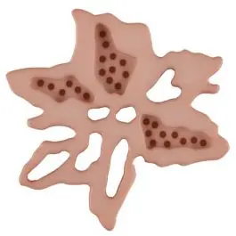 außergewöhnlicher Blumenknopf mit 2 Löchern – Größe: 23mm – Farbe: rosa – Art.Nr. 287708 Neuheit