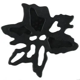 Weltweiter Versand außergewöhnlicher Blumenknopf mit 2 Löchern – Größe: 23mm – Farbe: schwarz – Art.Nr. 281081