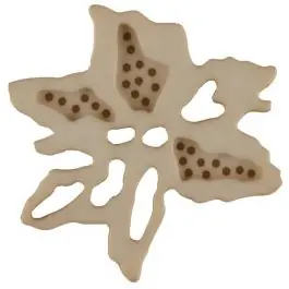 Abverkauf außergewöhnlicher Blumenknopf mit 2 Löchern – Größe: 23mm – Farbe: beige – Art.Nr. 287701