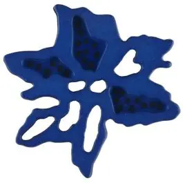 Kostenloser Versand außergewöhnlicher Blumenknopf mit 2 Löchern – Größe: 23mm – Farbe: blau – Art.Nr. 287703