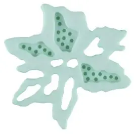 außergewöhnlicher Blumenknopf mit 2 Löchern – Größe: 23mm – Farbe: grün – Art.Nr. 287704 Online Kaufen