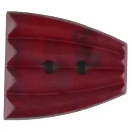 Polyamidknopf, fächerförmig, 2 loch – Größe: 23mm – Farbe: weinrot – Art.Nr. 336733 Handgefertigt