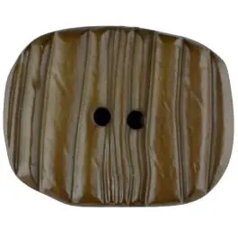 Top-Preis Polyamidknopf patiniert, oval, 2 loch – Größe: 34mm – Farbe: braun – Art.Nr. 376726