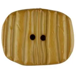 Nur Für Kurze Zeit Polyamidknopf patiniert, oval, 2 loch – Größe: 34mm – Farbe: gelb – Art.Nr. 376732