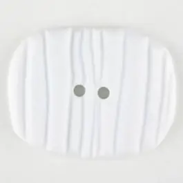 Polyamidknopf patiniert, oval, 2 loch – Größe: 34mm – Farbe: weiß – Art.Nr. 370751 Echt