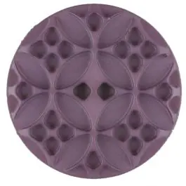 Direkt Vom Hersteller Polyamidknopf mit rautenförmigen Ornamenten, rund, 2 loch – Größe: 34mm – Farbe: lila – Art.Nr. 376716