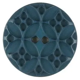 Polyamidknopf mit rautenförmigen Ornamenten, rund, 2 loch – Größe: 34mm – Farbe: grün – Art.Nr. 376718 Begrenztes Angebot