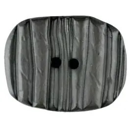 Markenware Polyamidknopf patiniert, oval, 2 loch – Größe: 34mm – Farbe: grau – Art.Nr. 376722